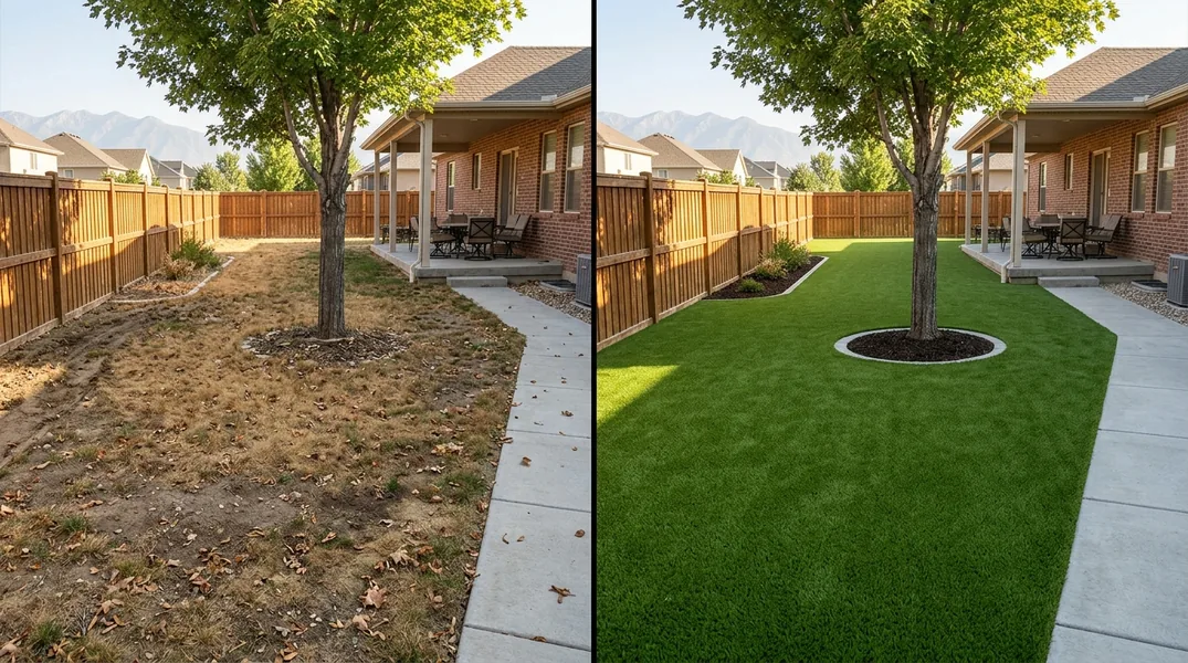 Result artificial grass installation in Provo - Provo Artificial Grass Installation