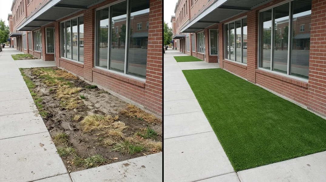 Result artificial grass installation in Provo - Provo Artificial Grass Installation